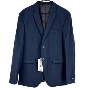 Jack & Jones NWT JPRFranco Blazer Navy Blue Size 44R US 2 Button Super Slim